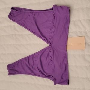 SHEINBAE Purple cropped shirt